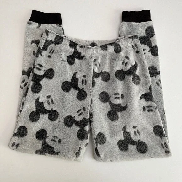 Disney Mickey Mouse Women's Grey Pajama Bottoms, Disney PJs, Mickey Mouse PJs P3 - Picture 2 of 6